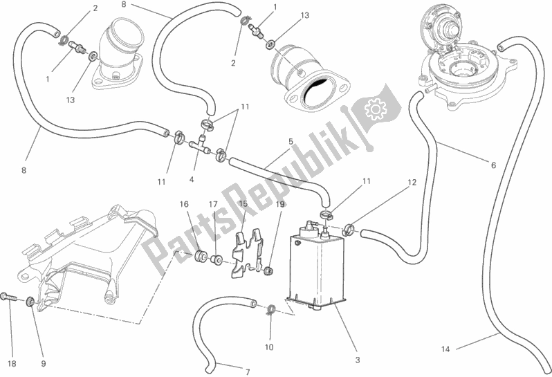 Todas as partes de Filtro De Vasilha do Ducati Monster 795 ABS 2013